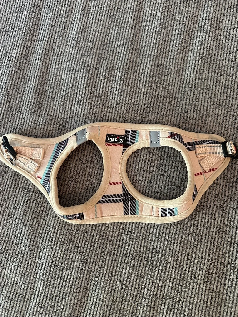 Matilor Beige Plaid Dog Harness